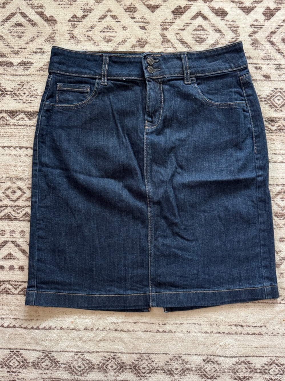 Old Navy Dark Blue Denim Pencil Skirt